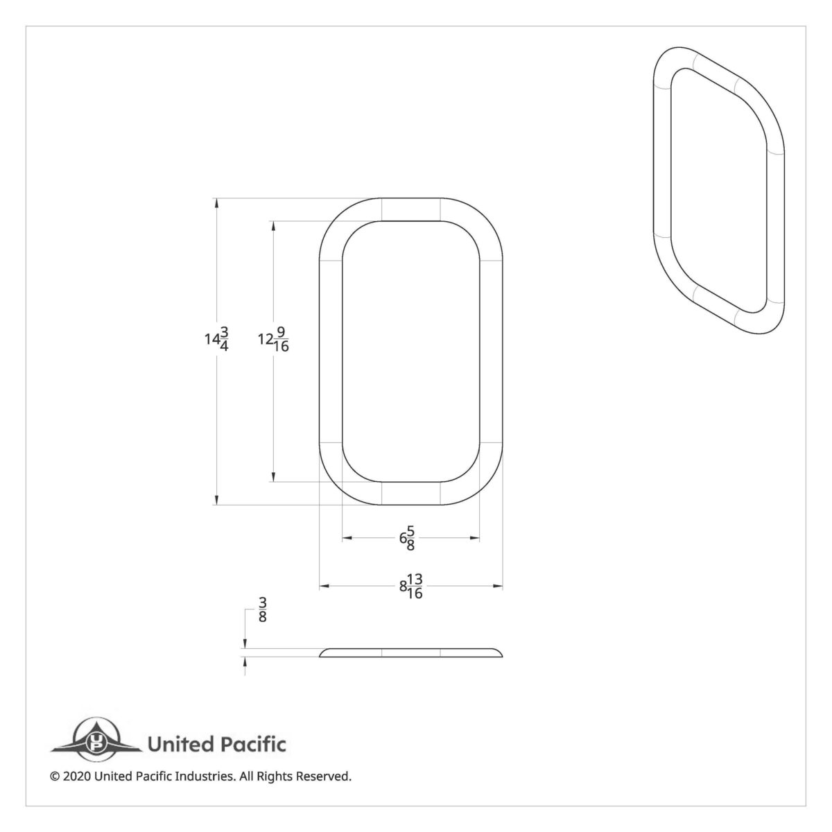 Chrome Exterior View Window Trim For Freightliner Classic (1989-2010) - Includes Adhesive