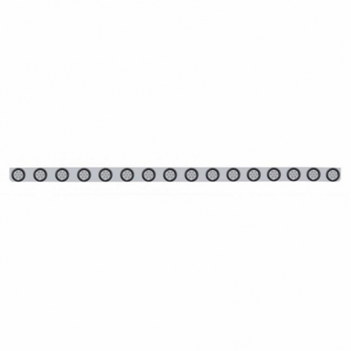 79-1/2" SS Bumper Light Bracket With 16X 7 LED 2" Reflector Light -Amber LED/Clear Lens