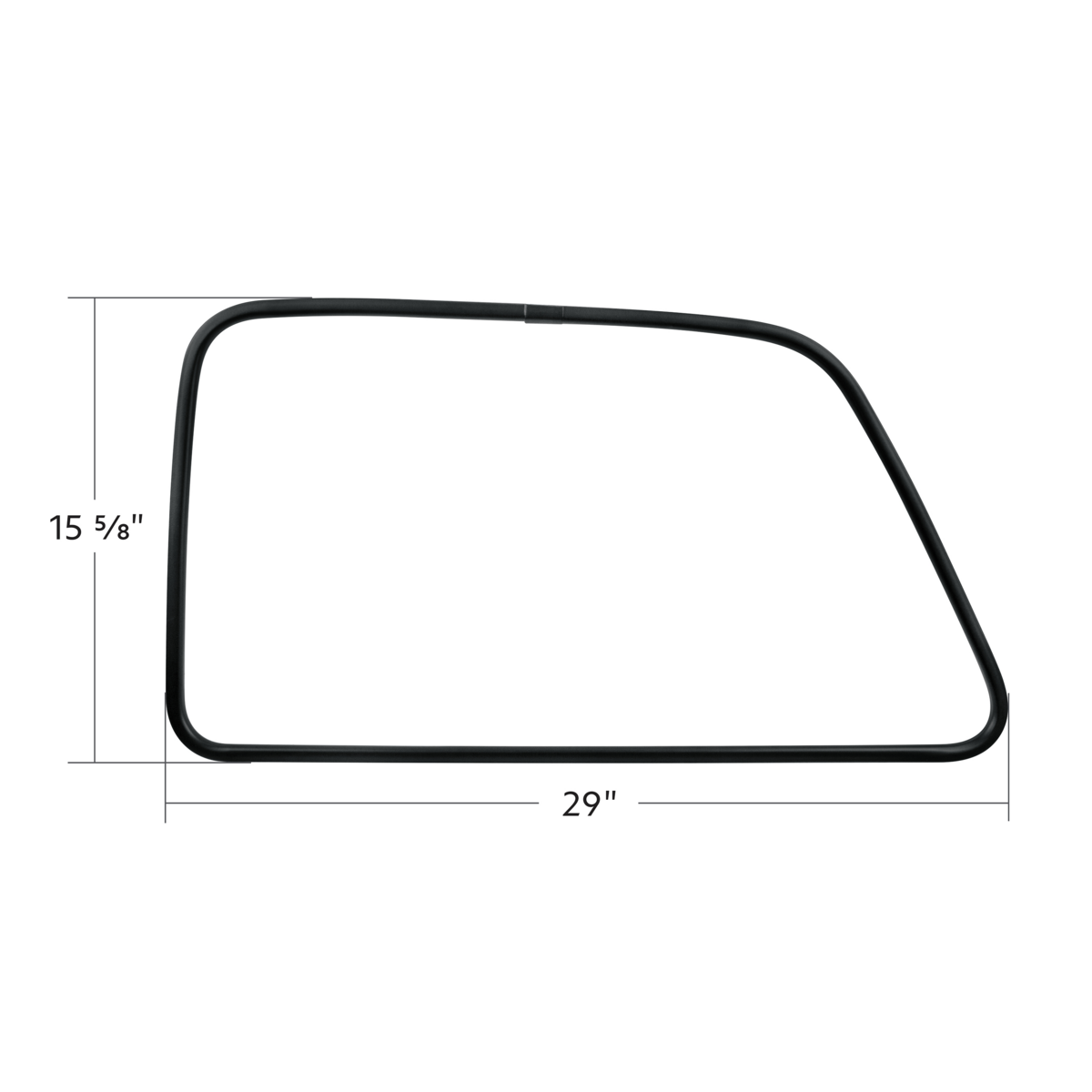 Black Exterior Door Window Molding For 1947-1955 Chevrolet & GMC 1st Series - R/H