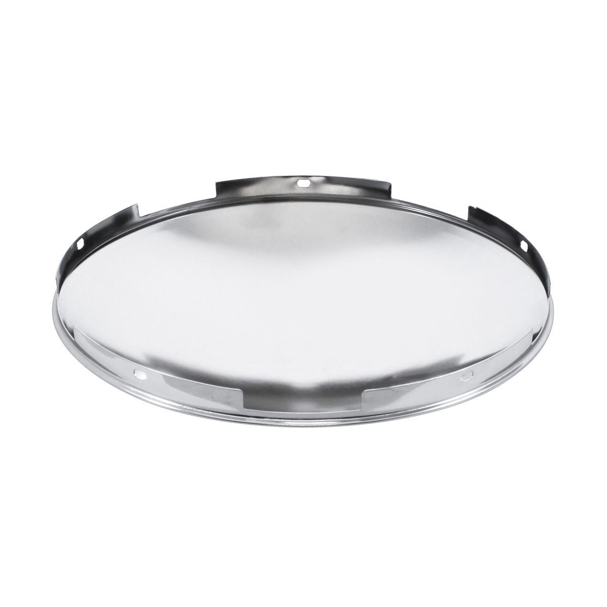 5 Even Notched Stainless Steel Dome Front Hubcap - 7/16" Lip