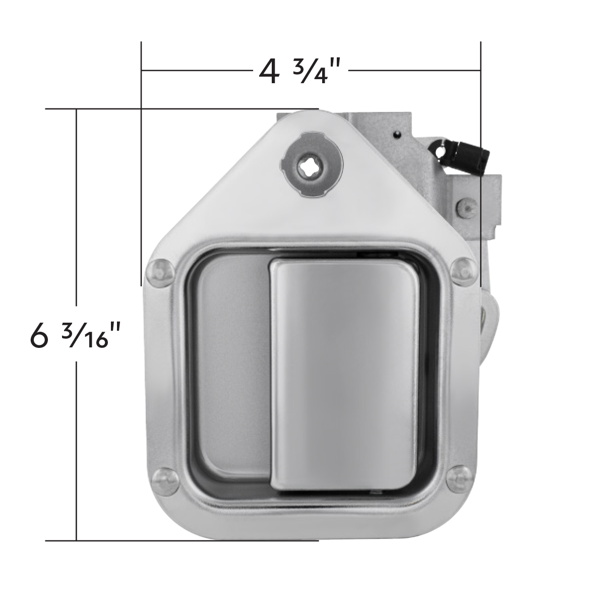 Chrome Exterior Handle For 1982-2006 Kenworth W900/T800/T600 - Driver (Bulk)