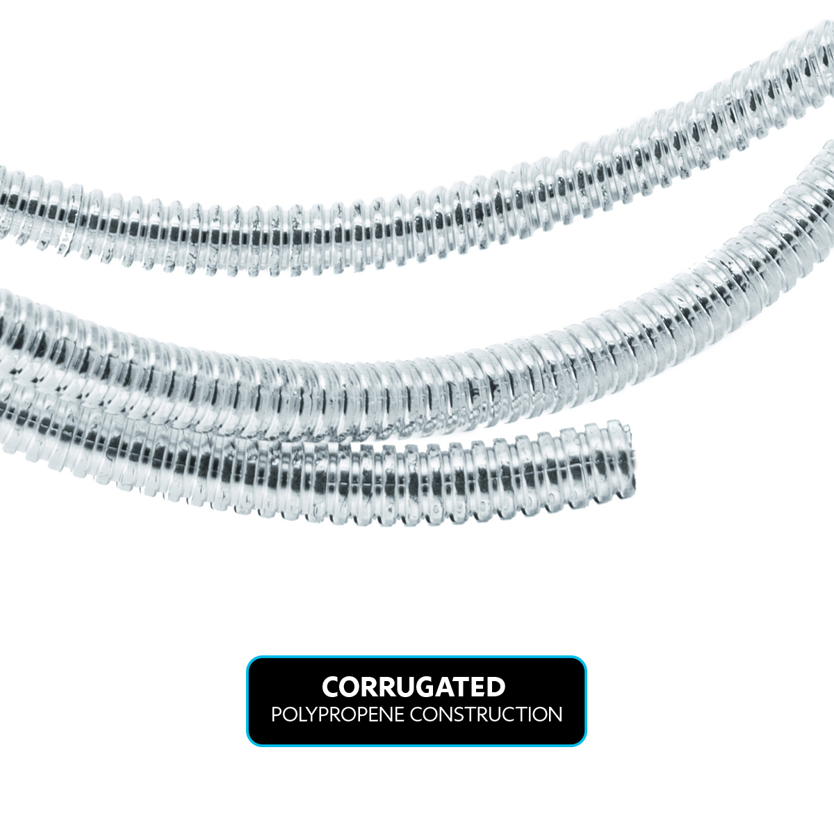 72" Long Chrome Wire Loom - 1/4" Diameter