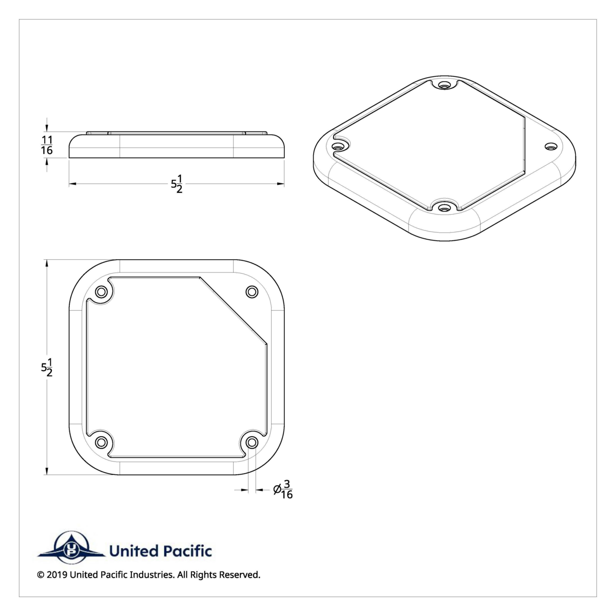 Chrome 5-1/2" Square Speaker Cover For Various Freightliner & Kenworth Models (Pair)