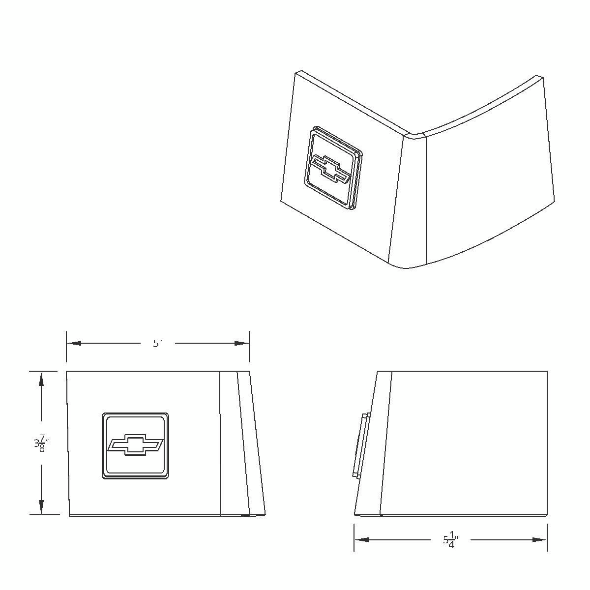 Cab Rear Corner Molding Kit For 1973-80 Chevy Truck - L/H