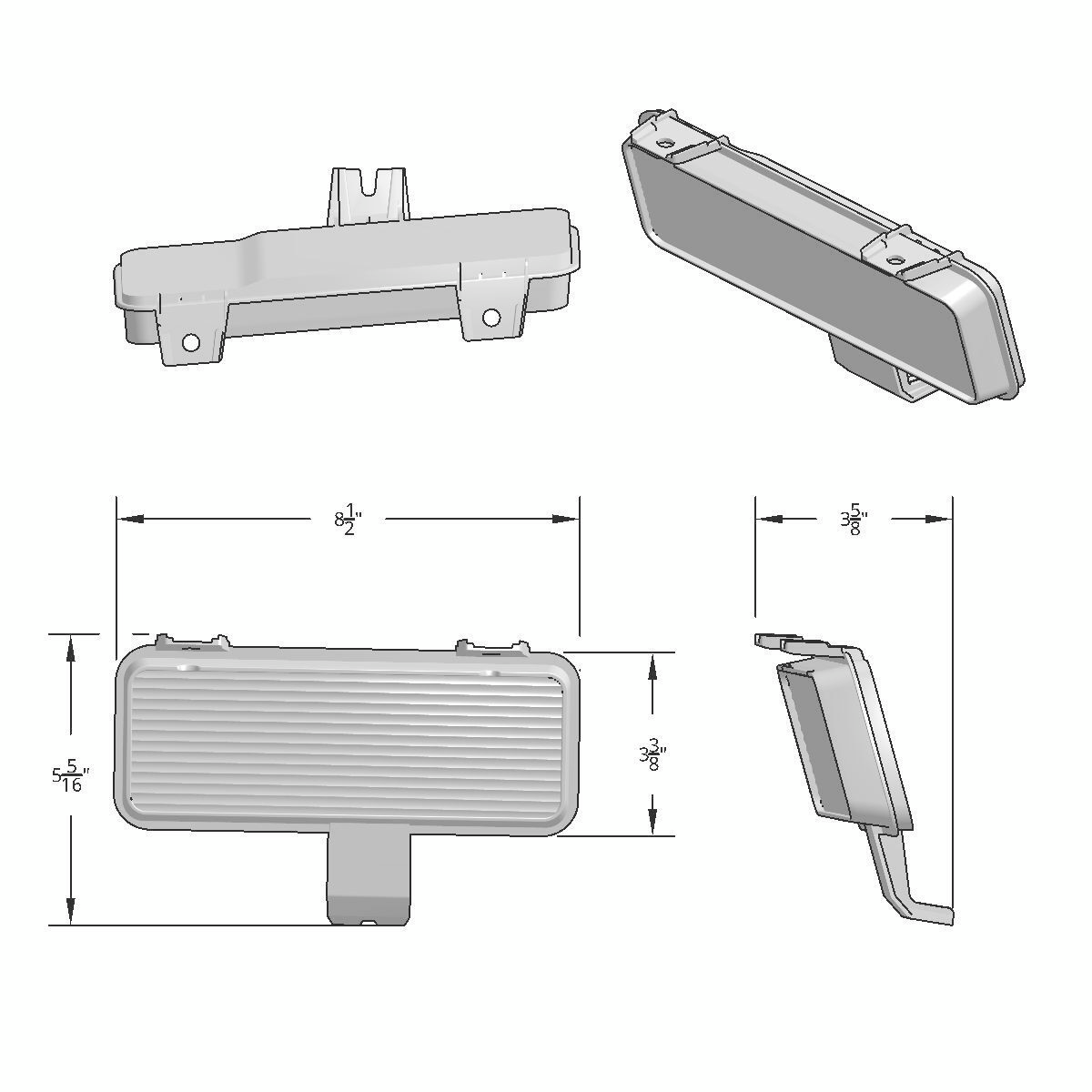 36 LED Sequential Parking Light For 1981-1982 Chevrolet & GMC Truck-Amber LED/Clear Lens R/H