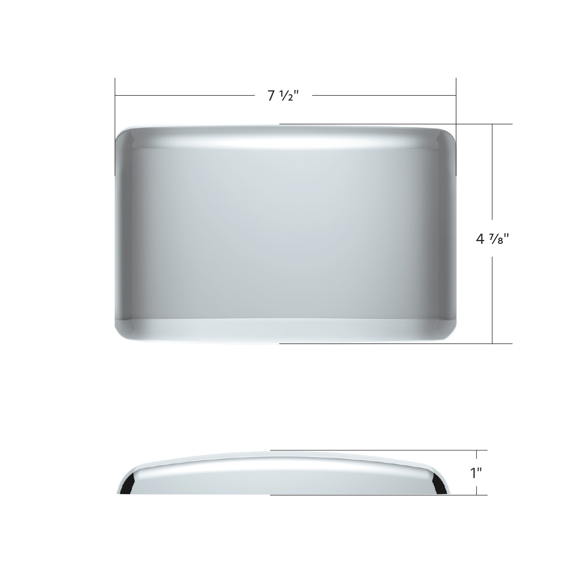 4 5/8" X 7 3/8" Stainless Horn Cover