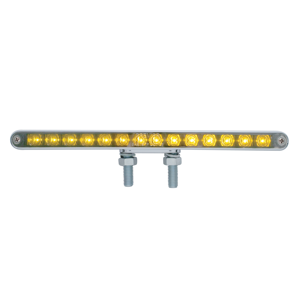 28 LED 12" Double Face Light Bar - Amber LED/Chrome Lens