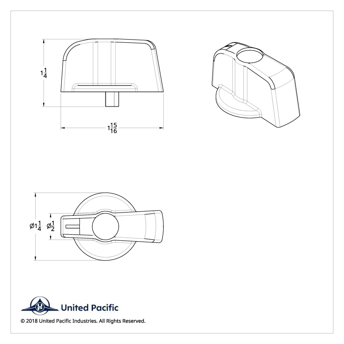 A/C Knob For Freightliner (Older Model) - Purple Crystal