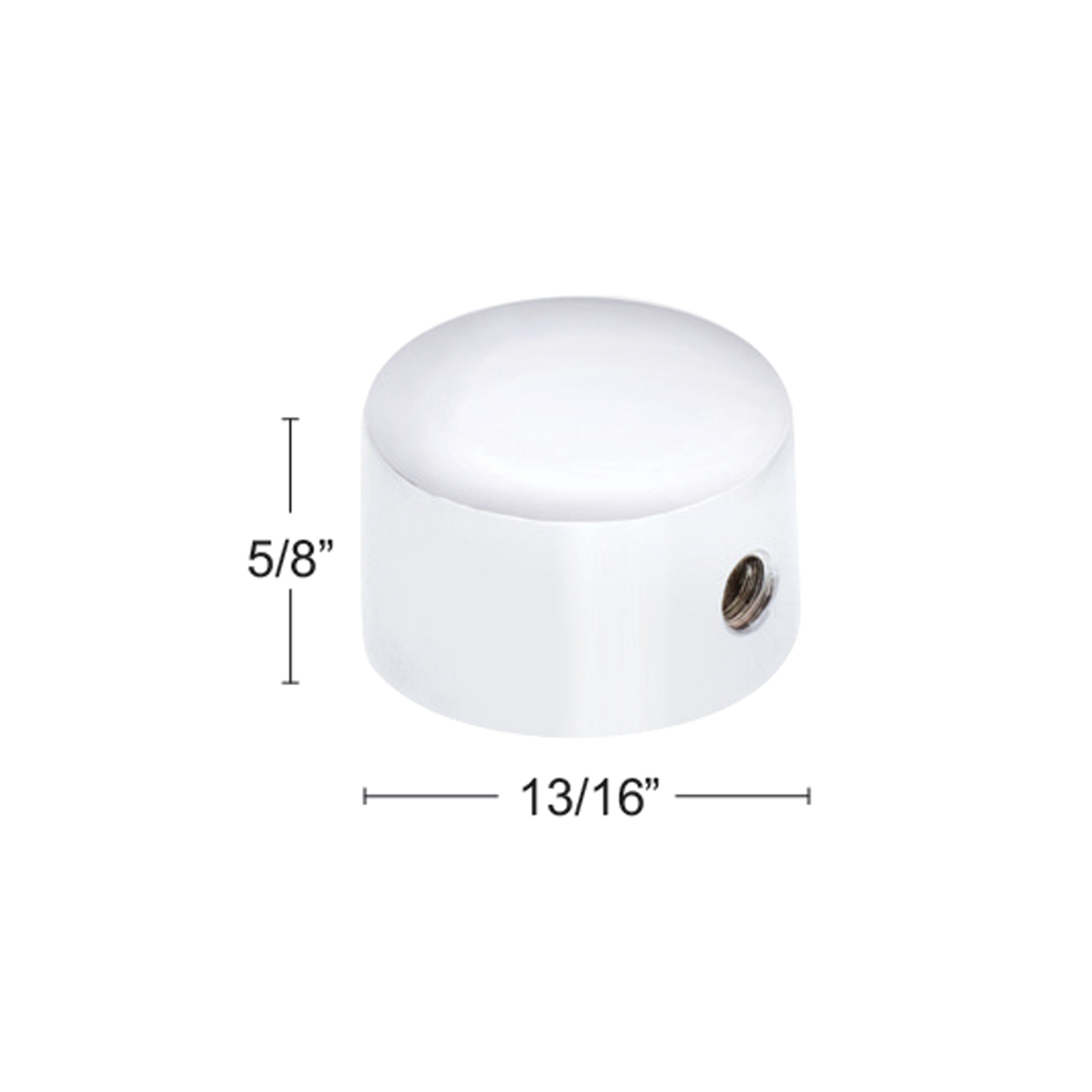 Chrome Wiper Shaft Cap For 0.55" Dia Shafts (Pair)