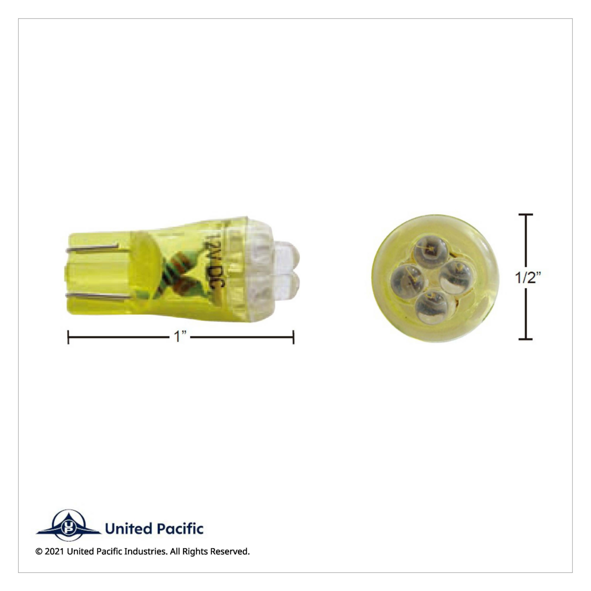 4 LED 194 Bulb - White LED (3-Pack)