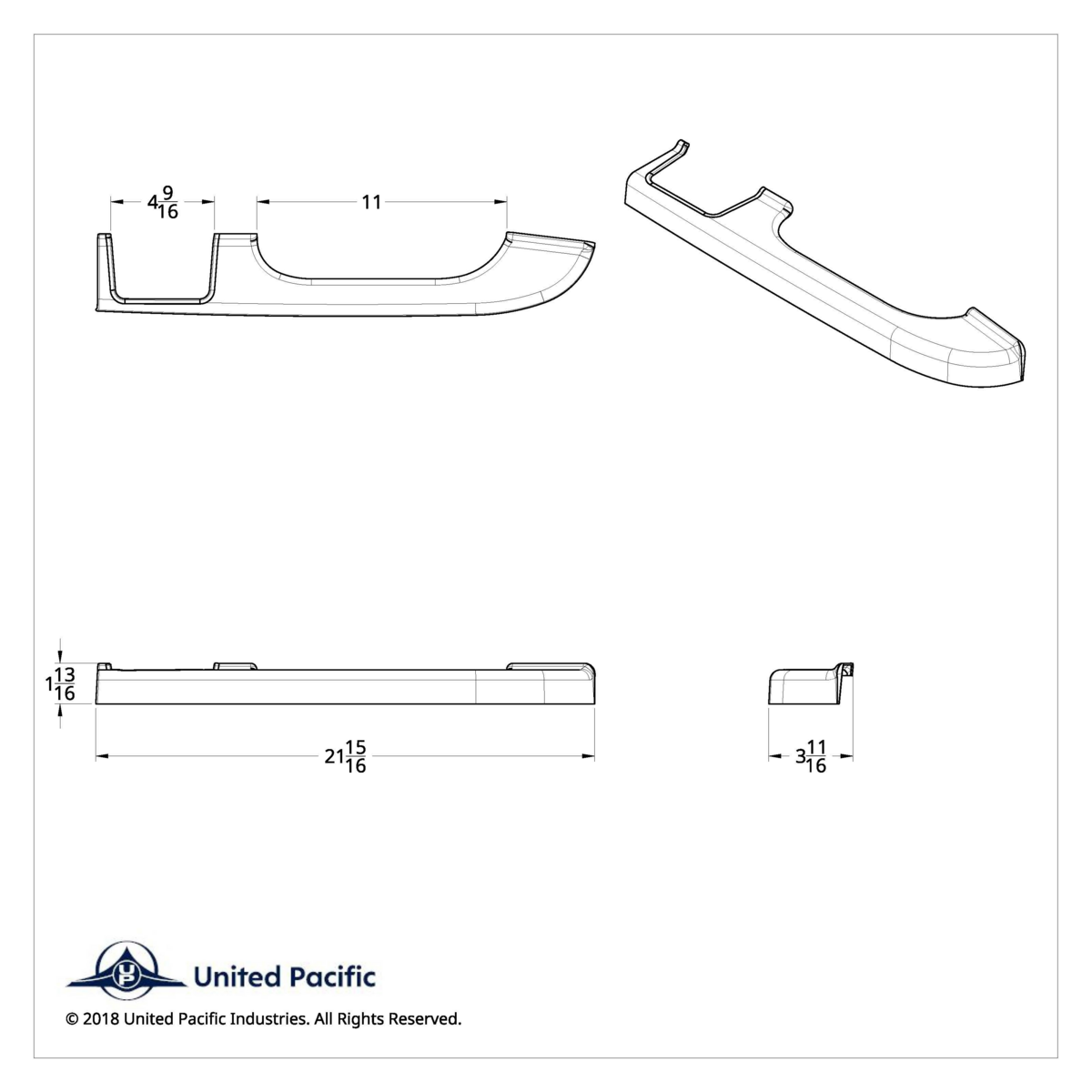 Chrome Plastic Door Armrest Covers For Freightliner Columbia (2001-2012) - Passenger