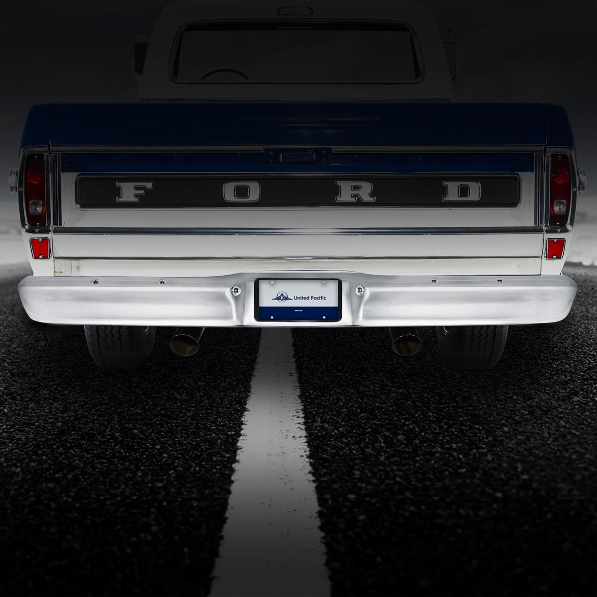 Chrome Rear Bumper For 1964-1972 Ford Styleside Truck