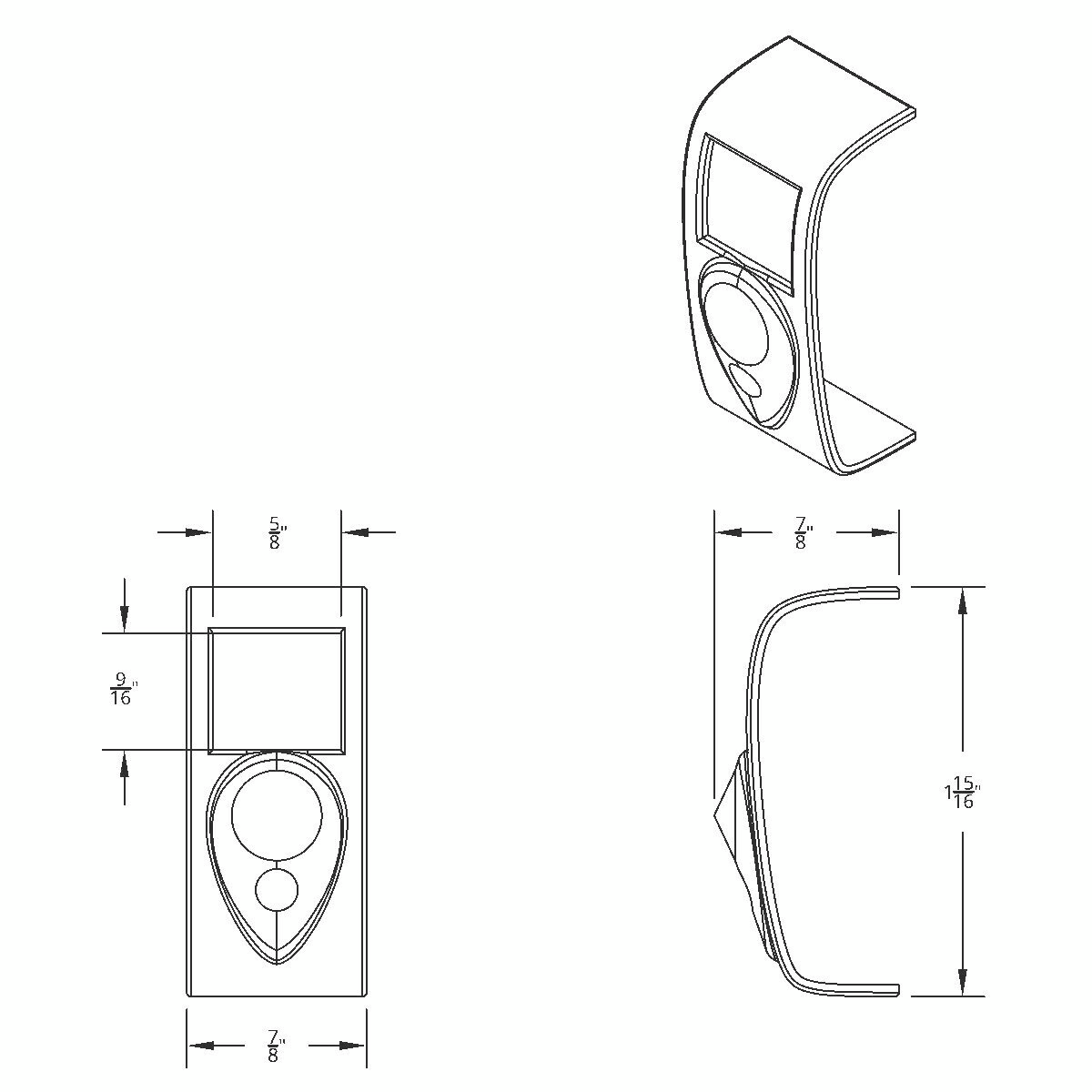 Rocker Switch Cover With Clear Crystal For 2006+ Kenworth (Card Of 3)