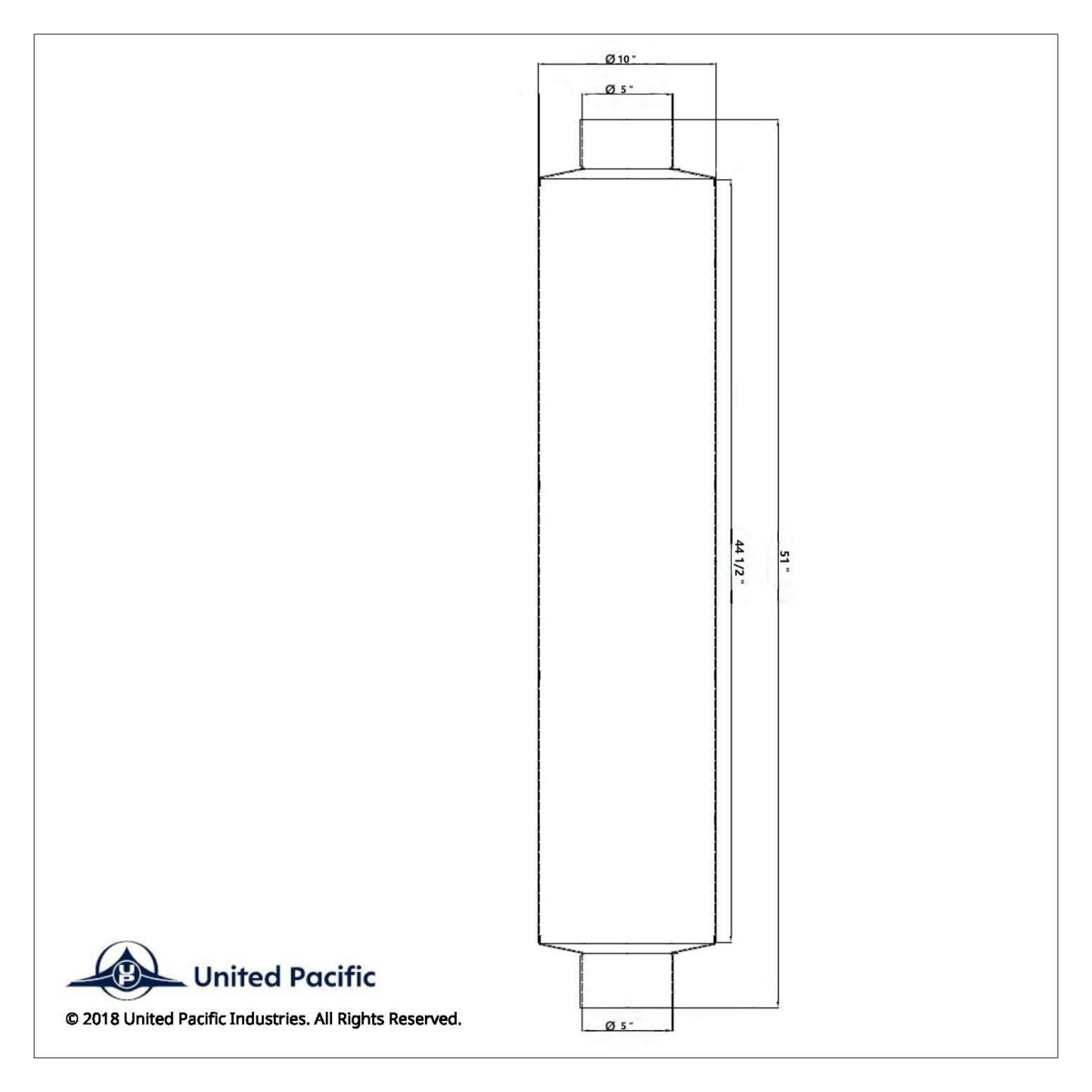 5" X 51" Exhaust Muffler