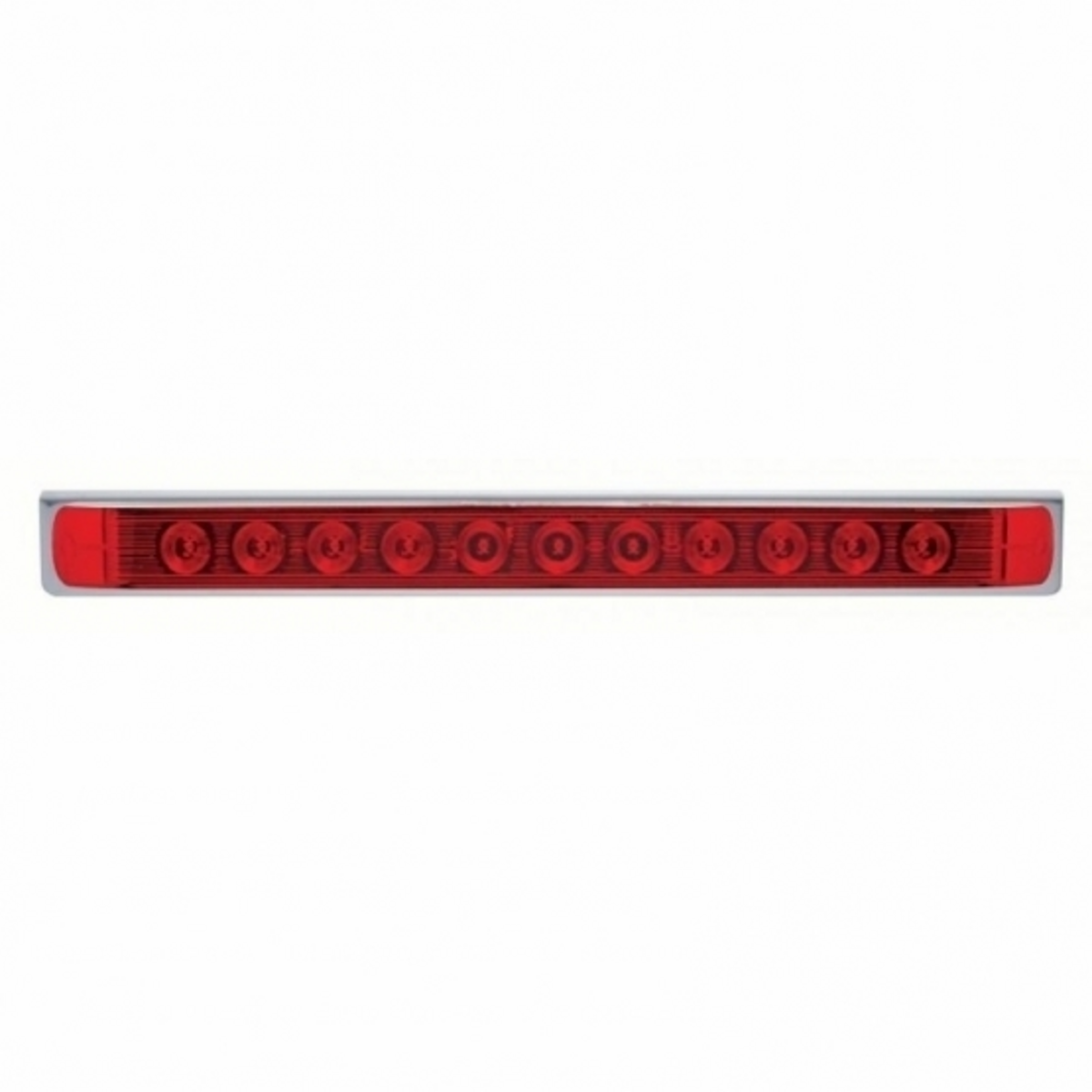 17-5/16" Stainless Light Bracket With 11 LED 17" Light Bar - Red LED/Red Lens