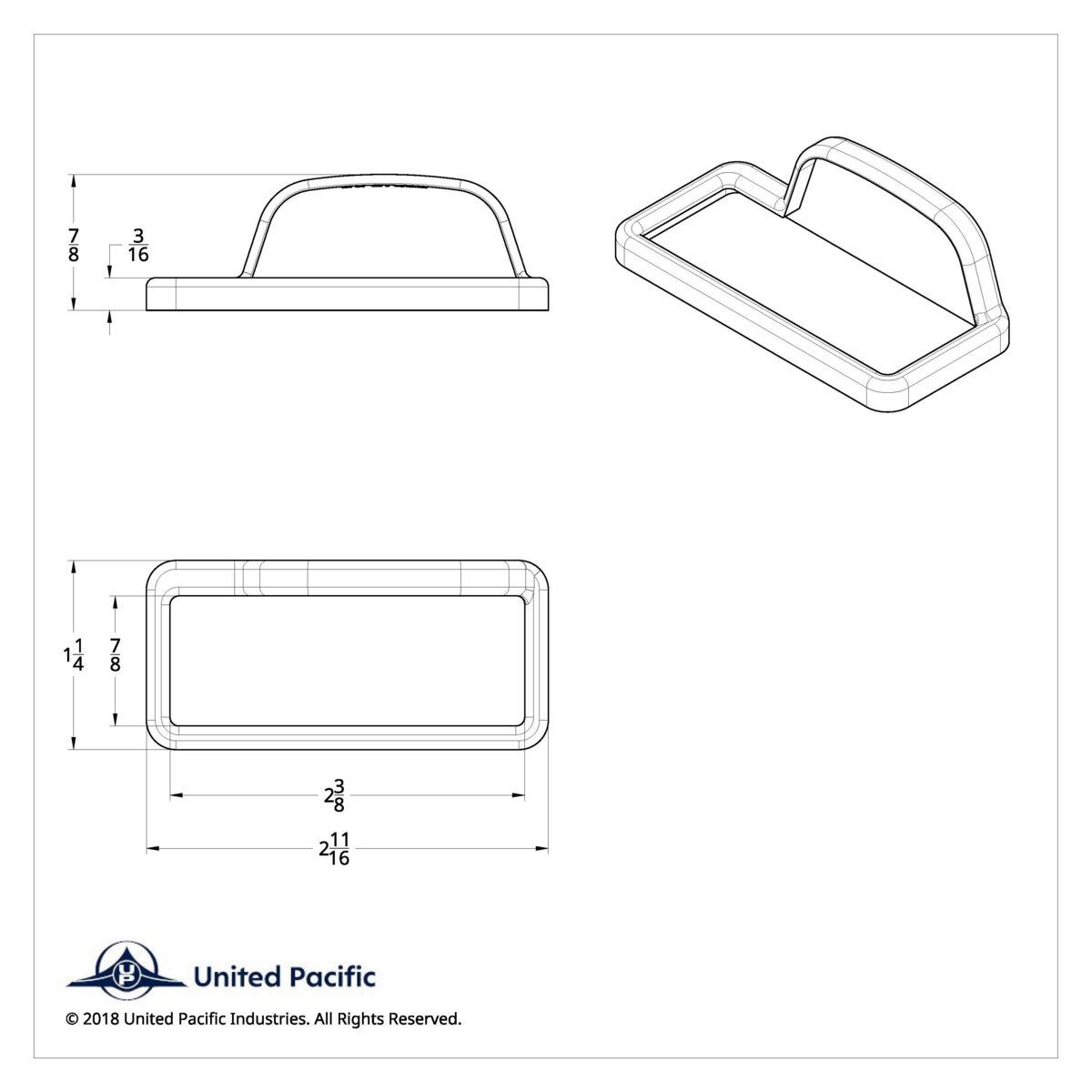 Toggle Switch Trim For Freightliner (Card of 3)