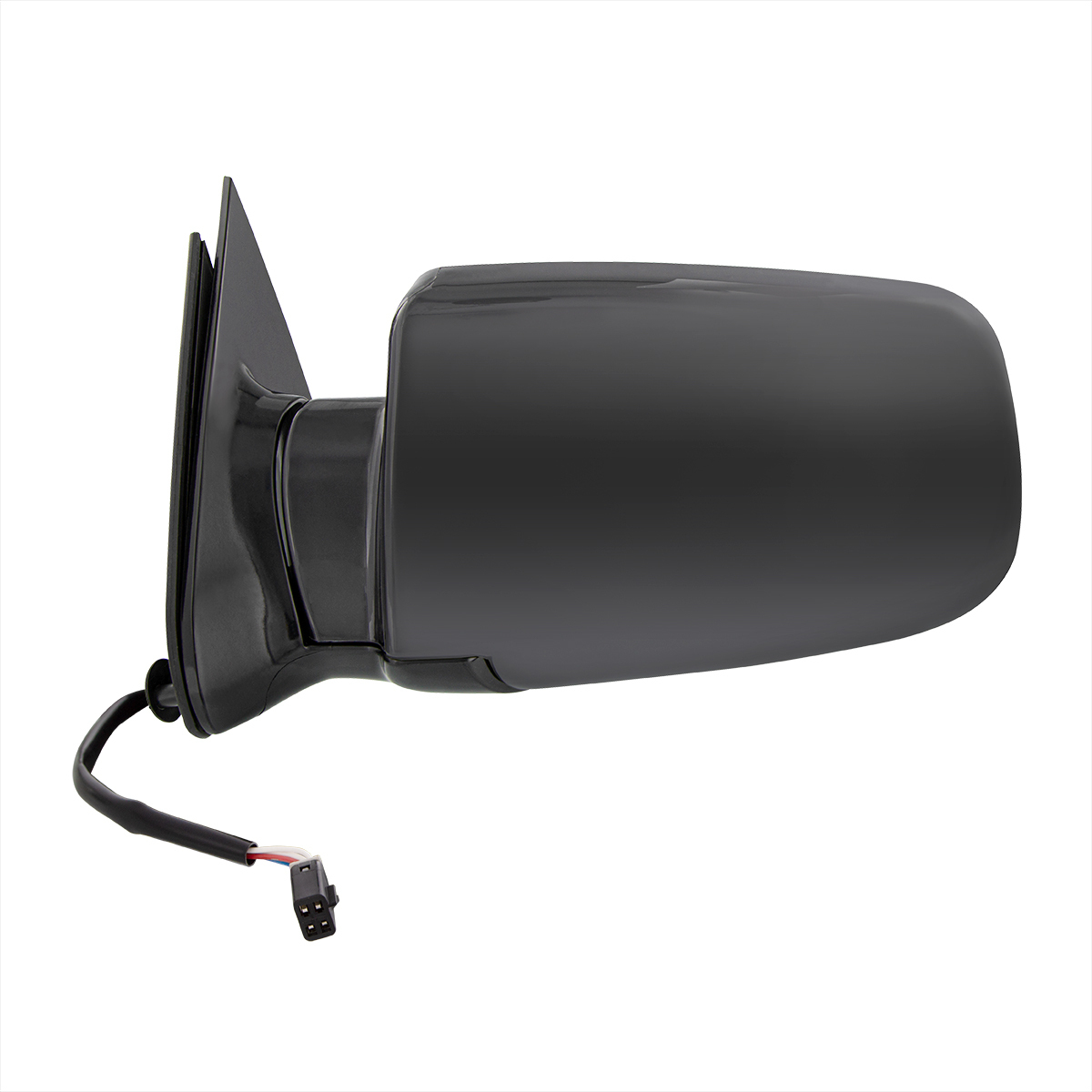 Black Door Mirror For 1988-2000 Chevy & GMC Truck - L/H (Power, Foldable)