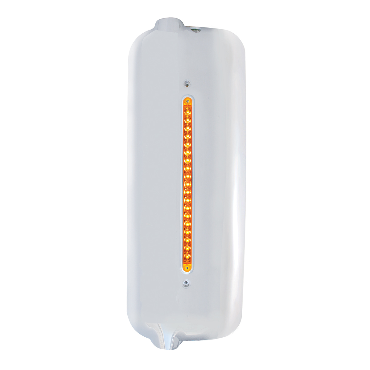 Mirror Cover With 19 Amber LED 12" Reflector Light Bar For Pre-2005 FL Century- Driver -Amber Lens