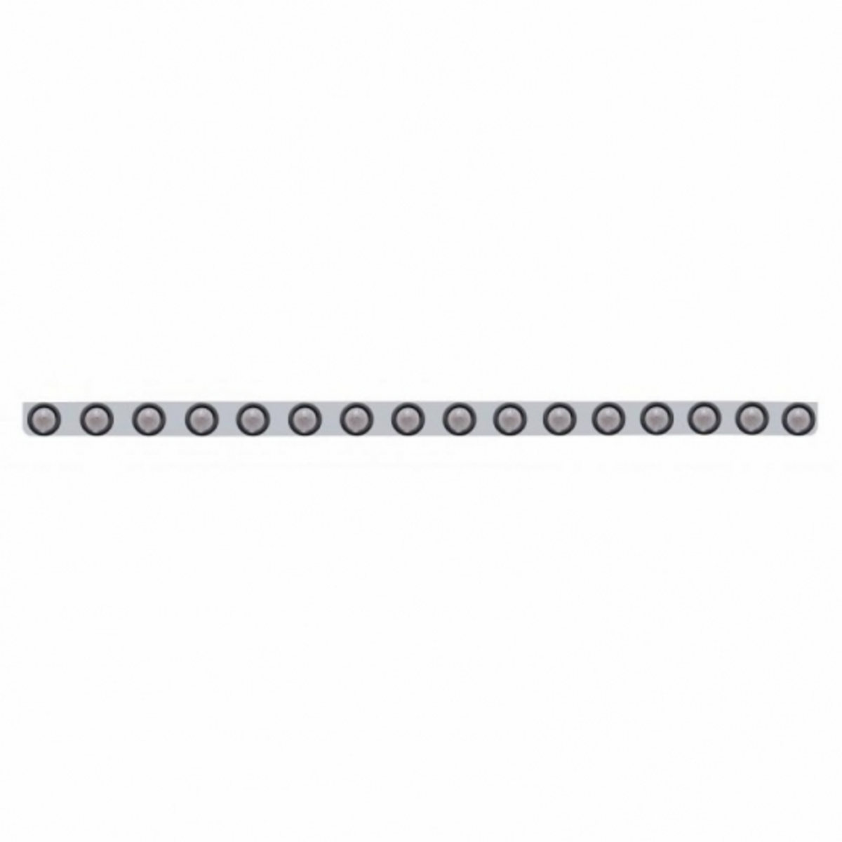 79-1/2" SS Bumper Light Bracket With 16X 9 LED 2" Beehive Light -Amber LED/Clear Lens