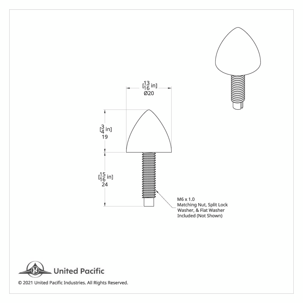 Chrome Bullet License Plate Fastener (4-Pack)
