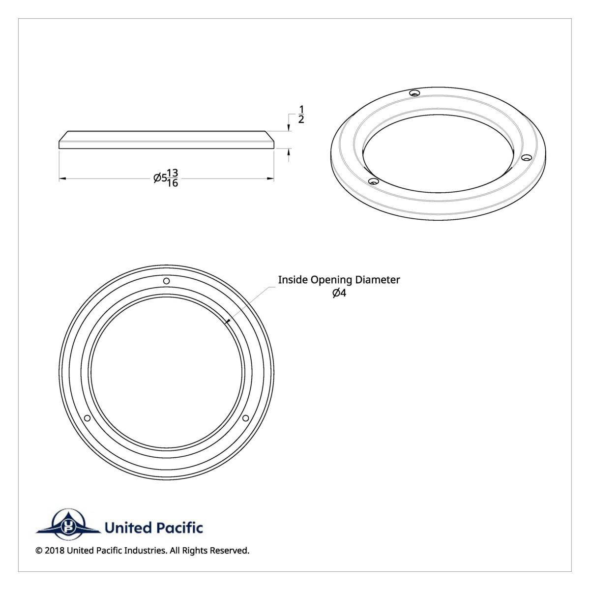 4" Light Bezel (Bulk)