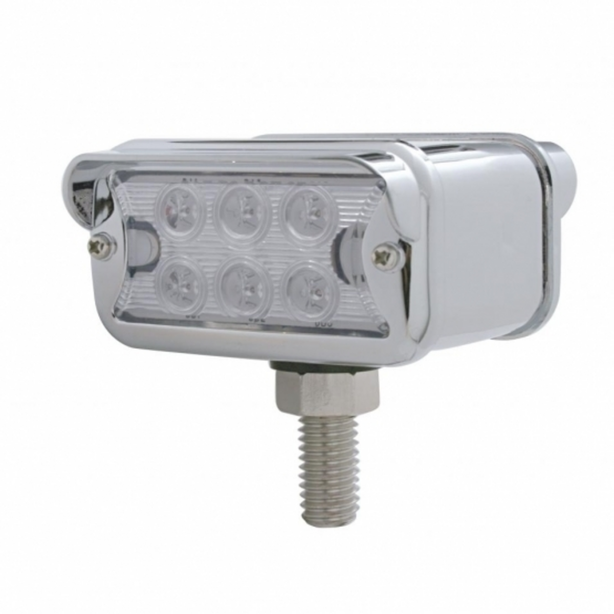 12 LED Dual Function Double Face Light W/Visor - T-Mount - Amber & Red LED/Clear Lens