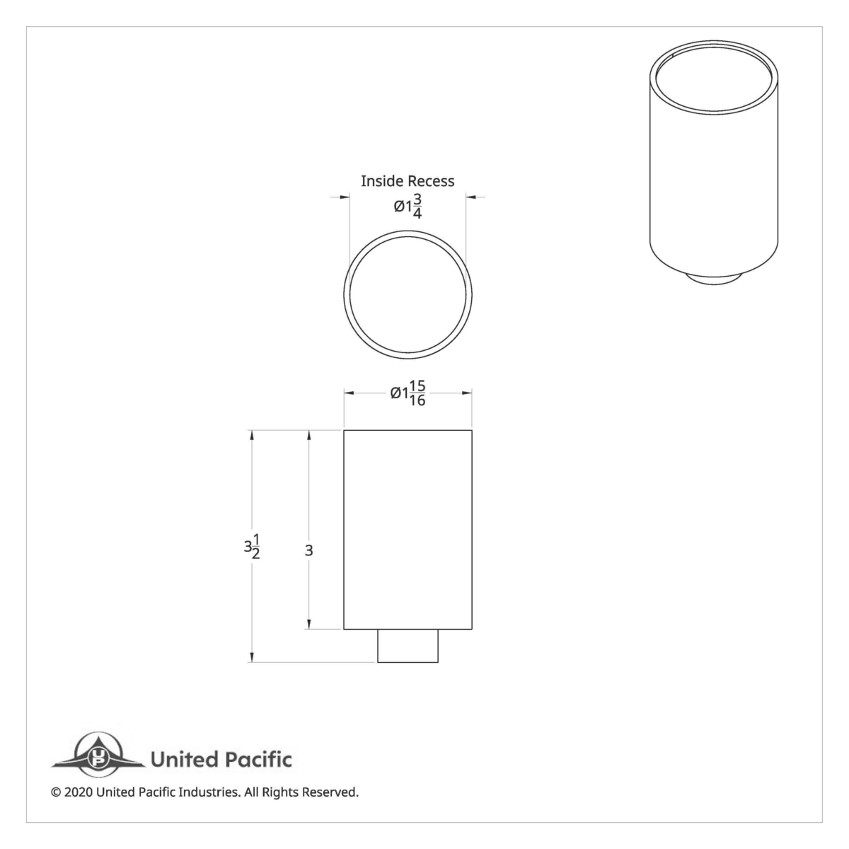 3" Air Valve Knob - USA Flag
