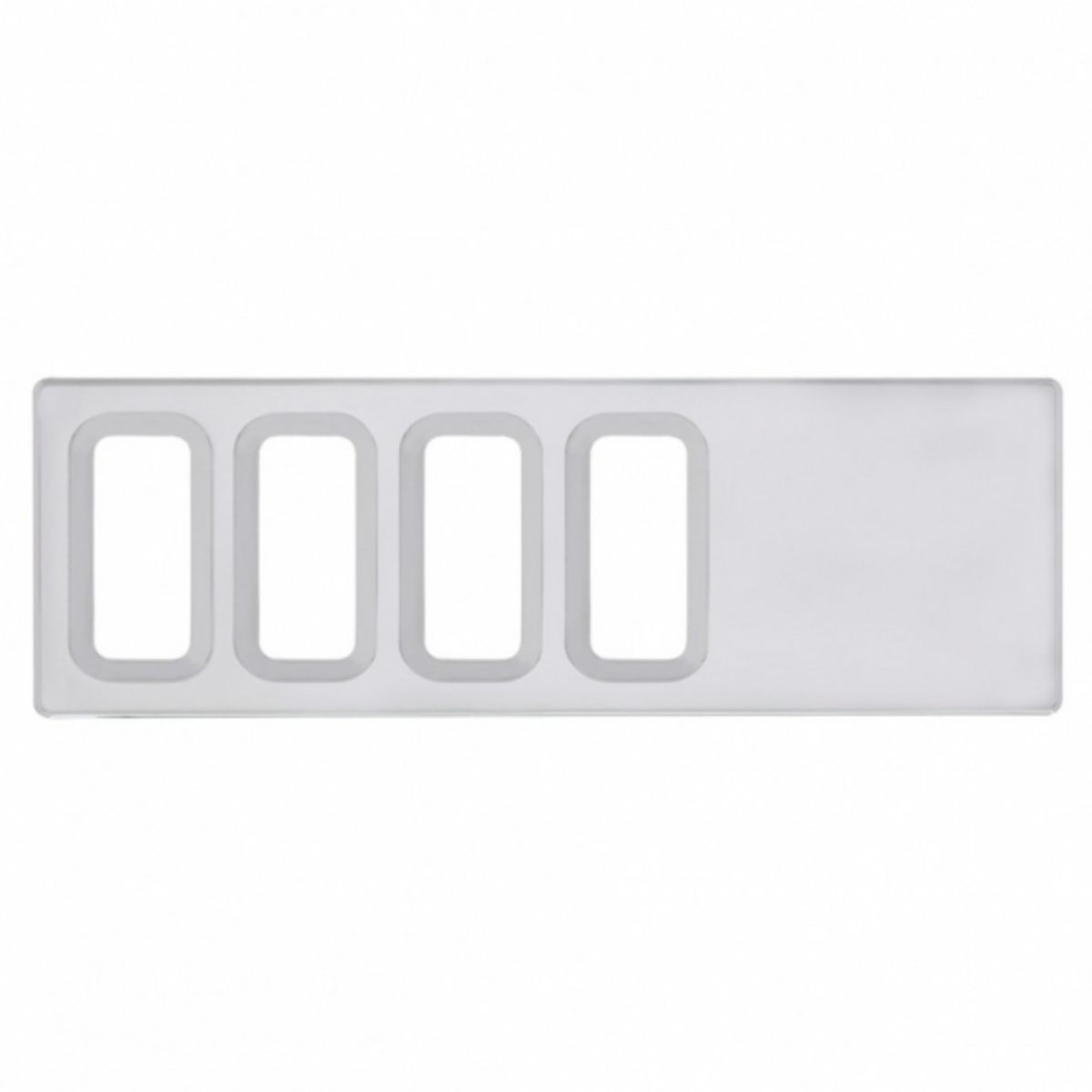 Chrome Plastic Dash Switch Panel Cover For International - 4 Openings