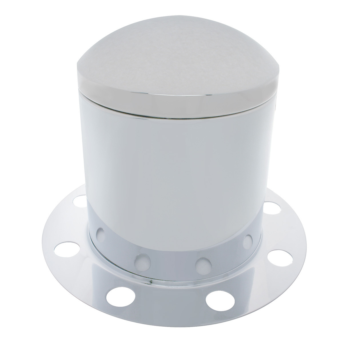 Chrome Dome Rear Axle Cover 3PC Kit For 33mm Nut Cover - Steel/Aluminum Wheel (8 Holes)