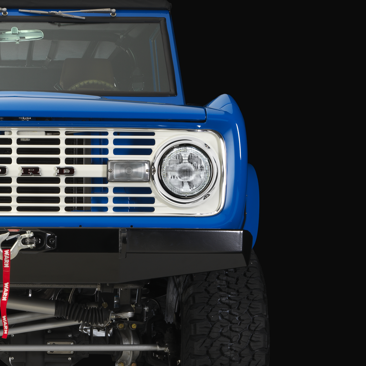 Headlight Bezel Without Notches For 1966-1970 Ford Bronco-Chrome(Pair)