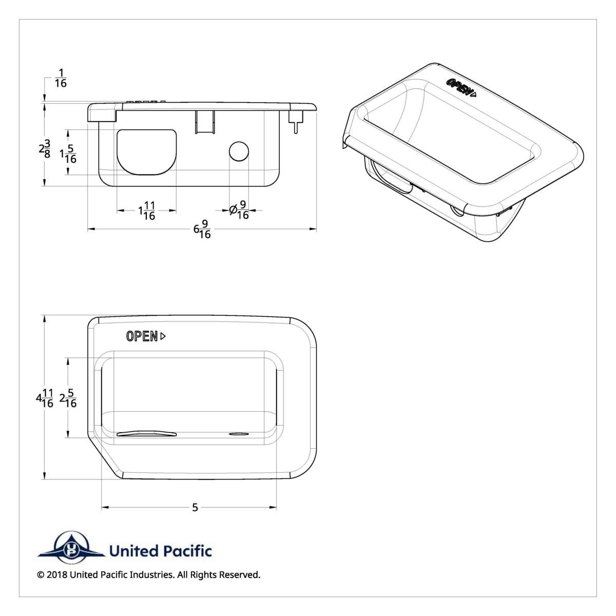 Chrome Interior Sleeper Door Handle Trim