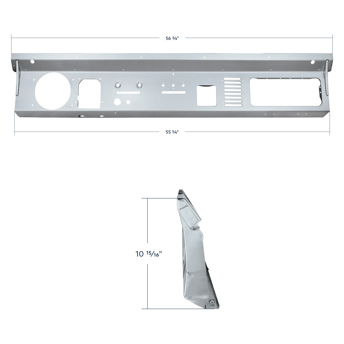 OE Style Dash Panel Without Radio Cutout for 1973-1977 Ford Bronco