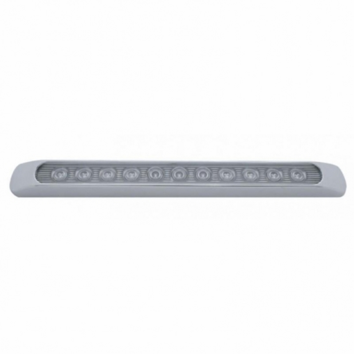 11 LED 17" P/T/C Light Bar With Chrome Bezel - Amber LED/Clear Lens
