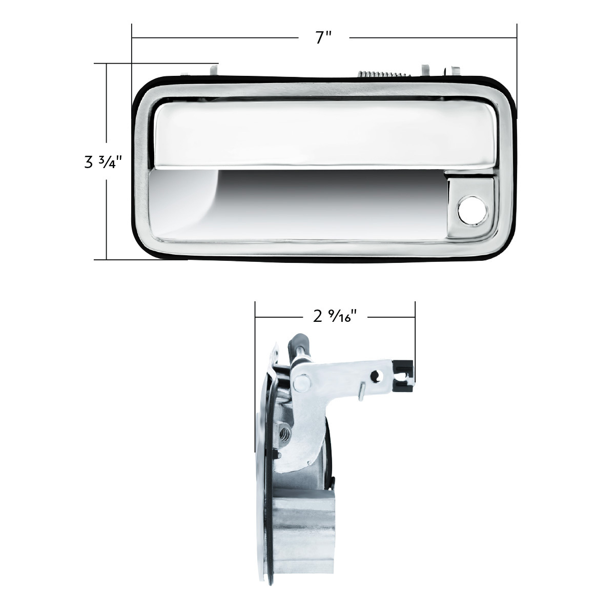 Chrome Exterior Door Handle For 1988-2000 Chevrolet/GMC Truck-L/H