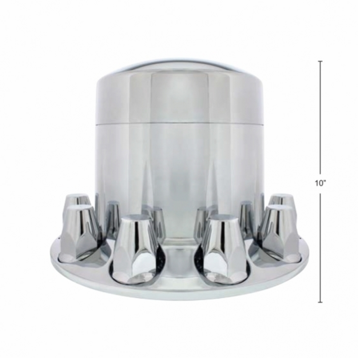 Chrome Plastic Extra Tall Dome Rear Axle Cover With 33mm Thread-On Nut Covers