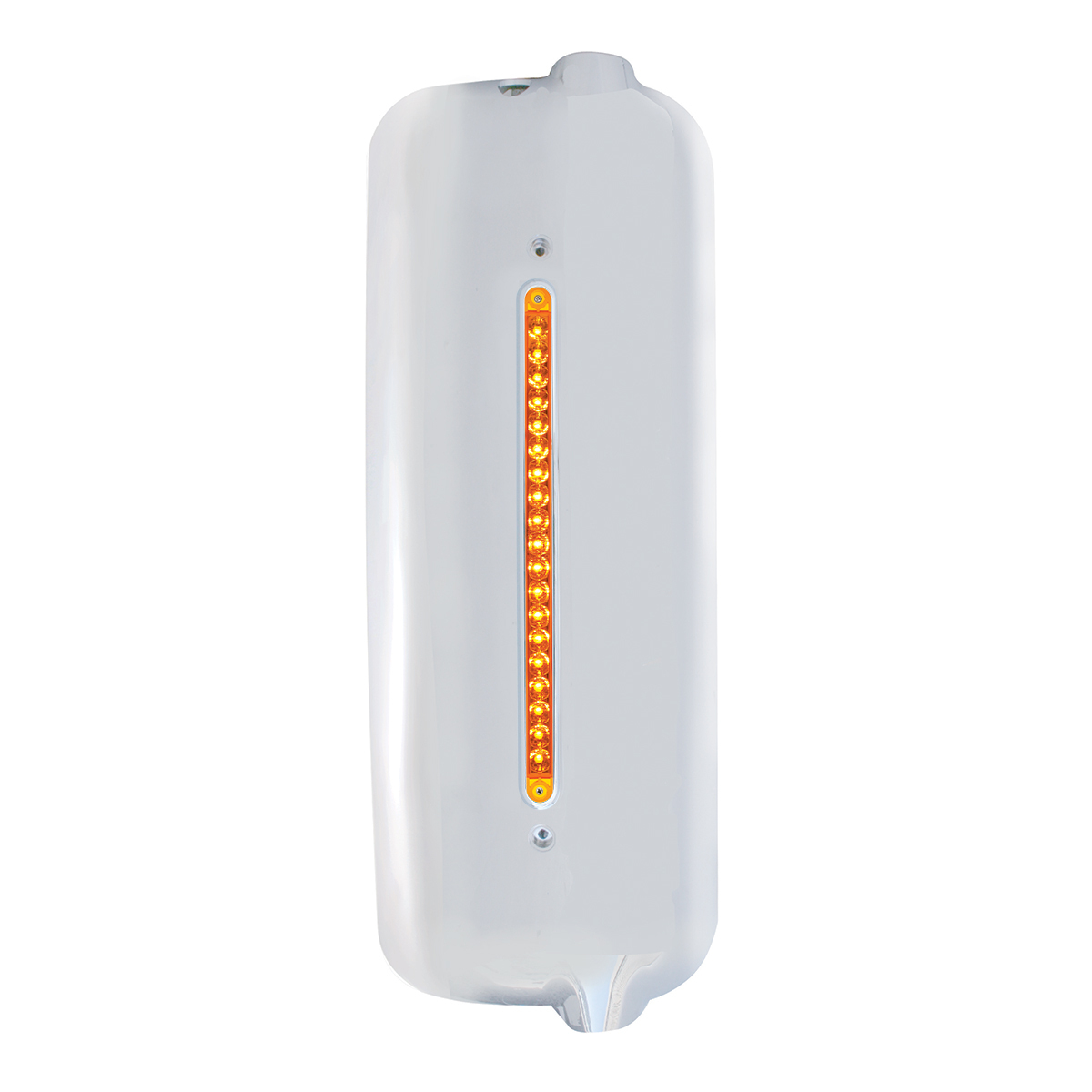 Mirror Cover With 19 Amber LED 12" Reflector Light Bar For Pre-2005 FL Century- Passenger -Amber Lens