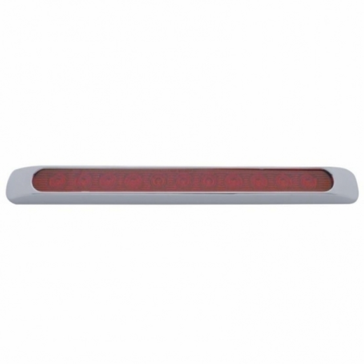 11 LED 17" Light Bar (Stop, Turn & Tail) With Chrome Bezel - Red LED/Red Lens
