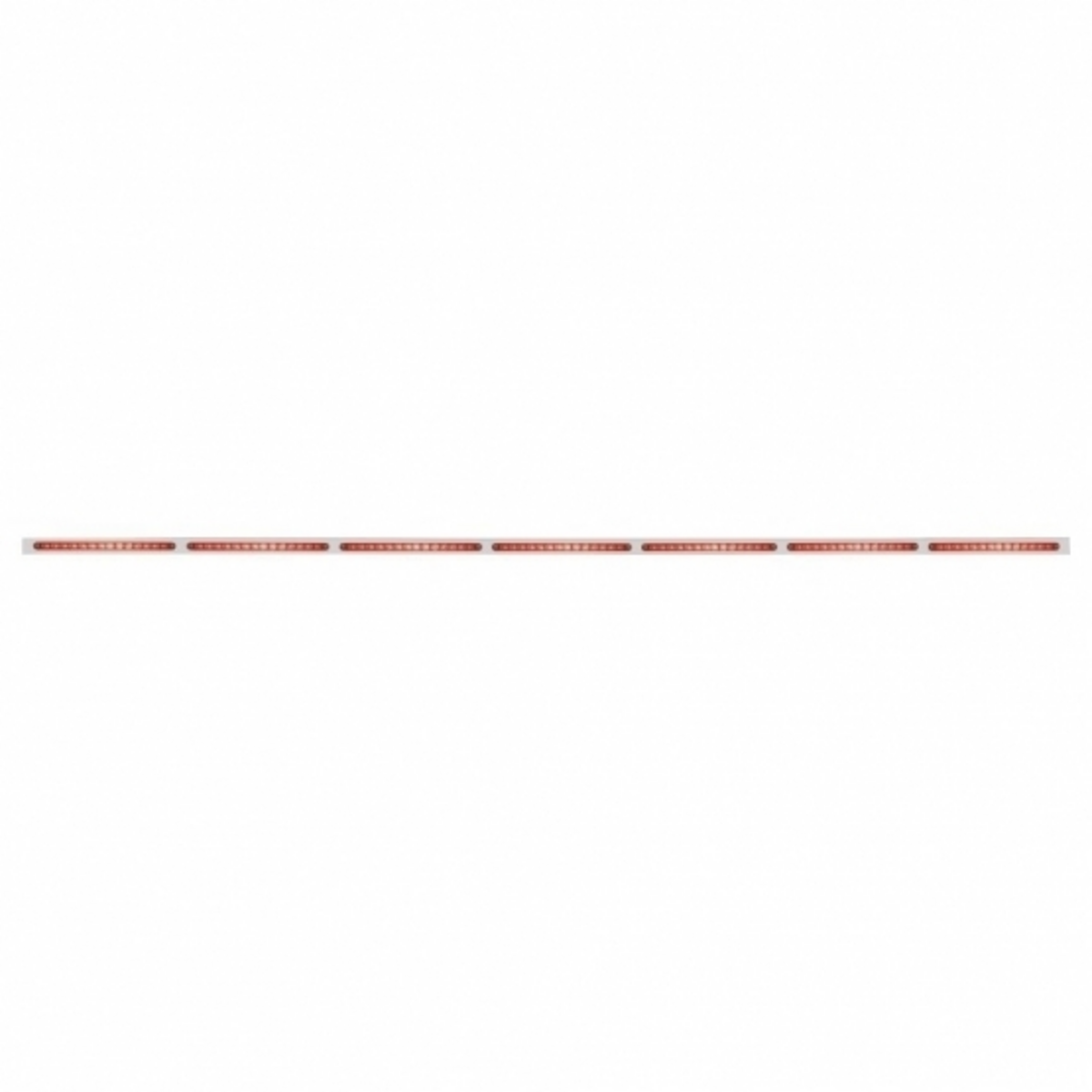 94" Stainless Light Bracket With 7X 14 LED 12" Light Bars - Red LED/Red Lens