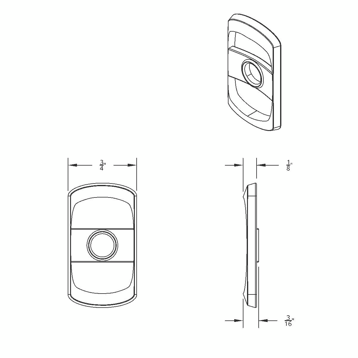 Rocker Switch Cover With Indented For Freightliner (3-Pack)