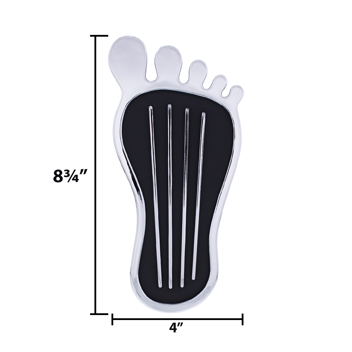 Chrome Barefoot Shape Gas Pedal Cover