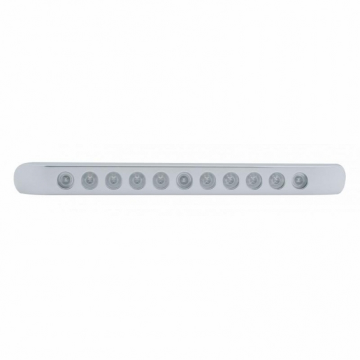 11 LED 17" Turn Signal Light Bar With Bezel - Amber LED/Clear Lens