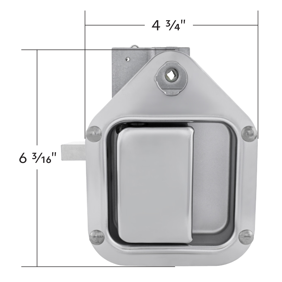 Exterior Sleeper Storage Door Handle For Kenworth W900/T800 (2004-2015), Short Striker - Passenger (Bulk)