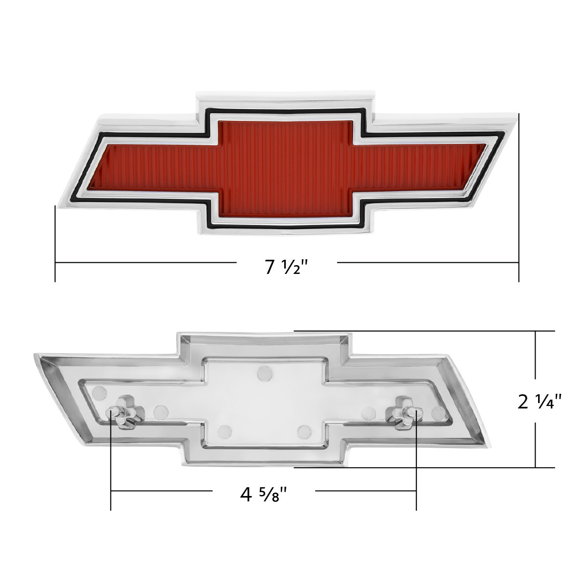 Red Bowtie Grille Emblem For 1967-68 Chevy Truck
