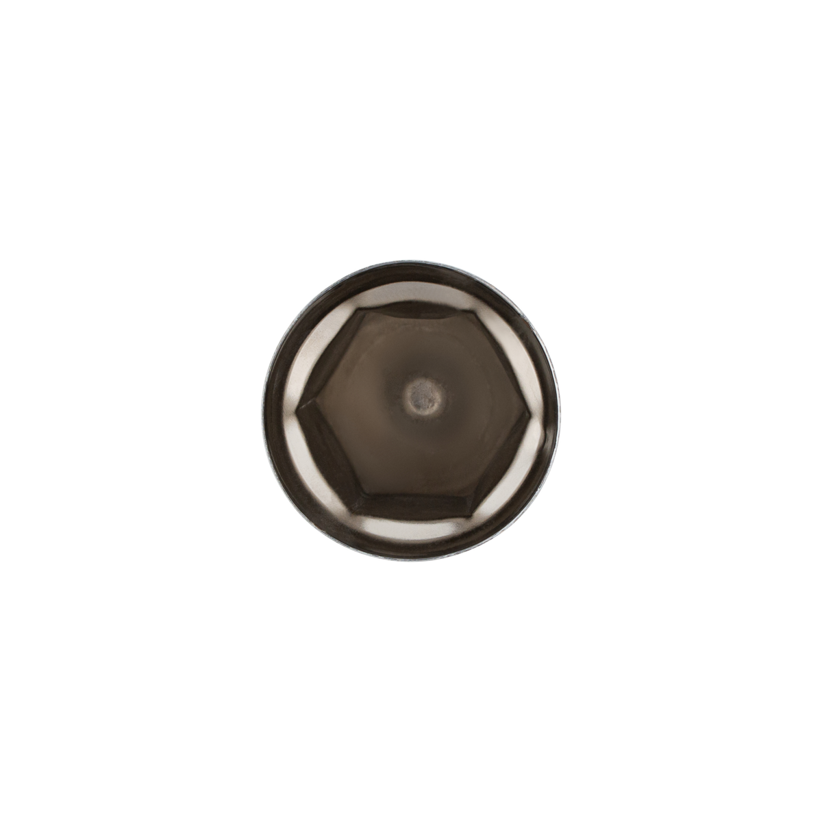33mm X 2-3/8" Chrome Steel Pointed Nut Cover With Flange - Push-On