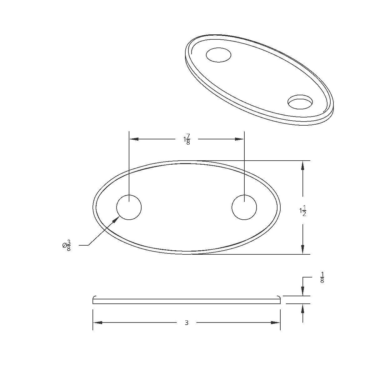 Rubber Door Mirror Mounting Pad For 1947-55 Chevy & GMC Truck