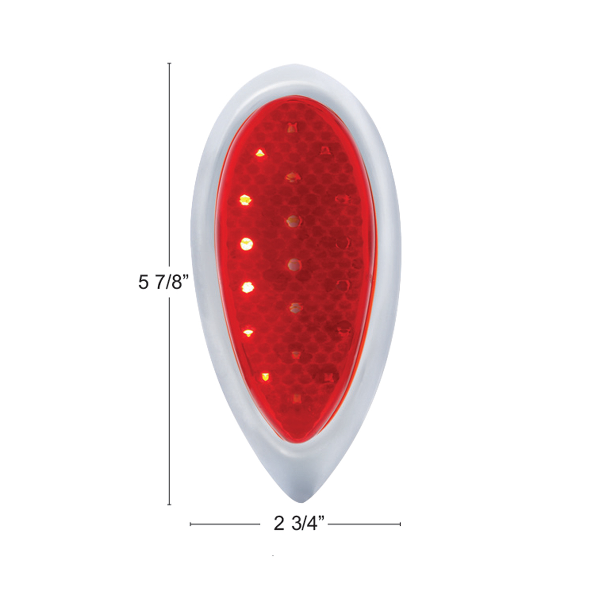 1938-39 Ford Car Style LED Sequential Tail Light With Chrome Flush Mount Bezel
