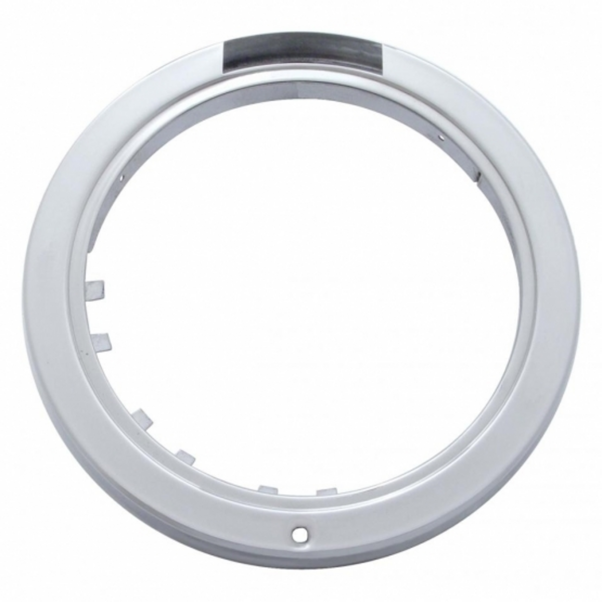 Stainless Steel Bullet Half Moon Headlight H4 With 10 Amber LED & Dual Mode LED Signal-Clear Lens