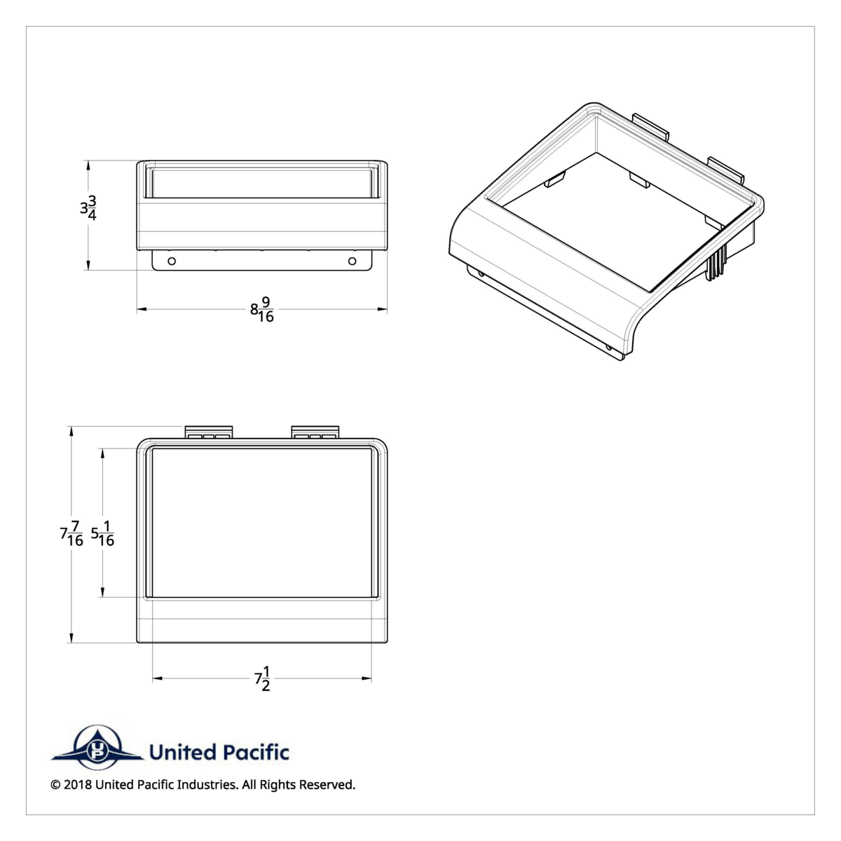 Chrome Plastic Upper CB Trim For Freightliner