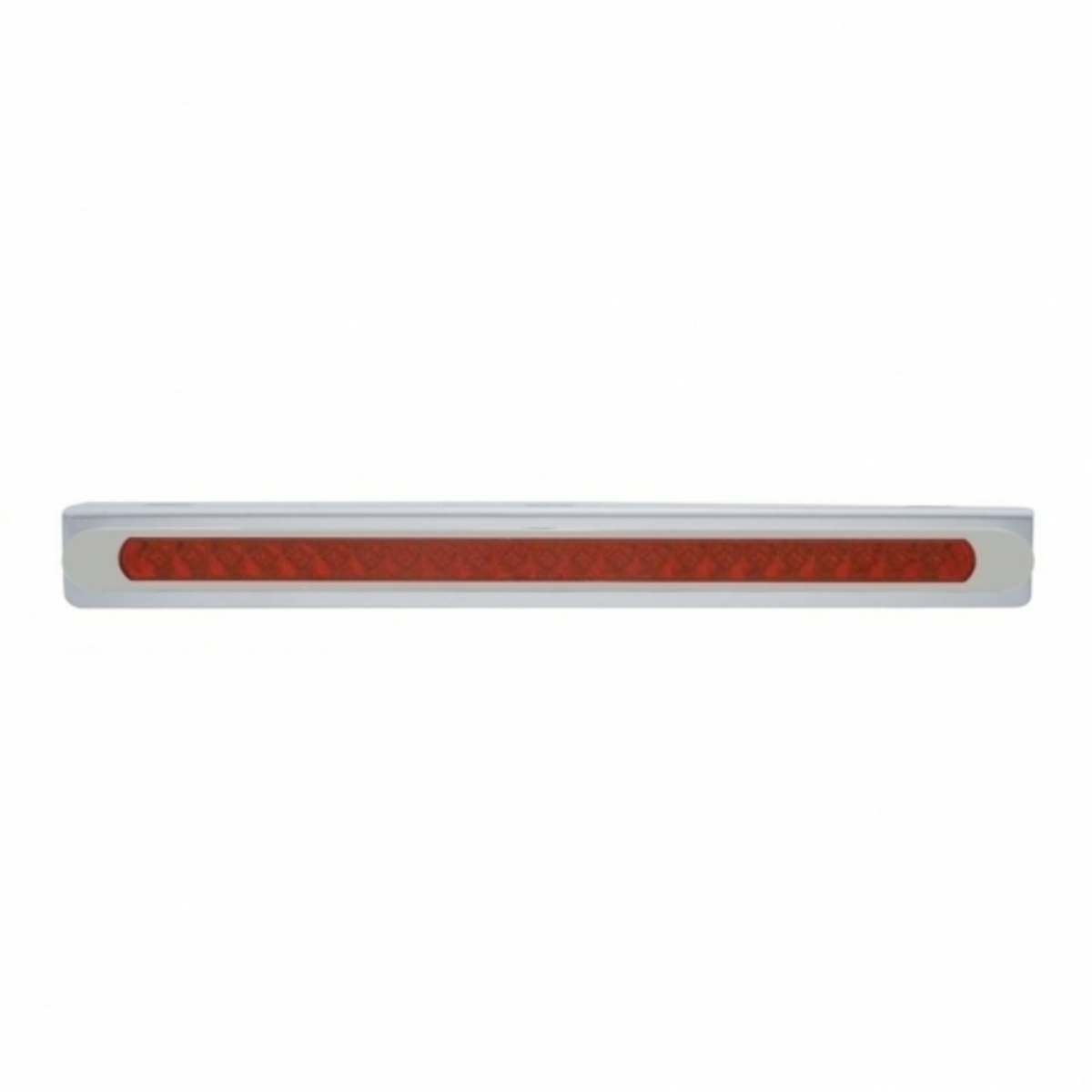 Stainless Light Bracket With 23 SMD LED 17-1/4" Light Bar & Bezel - Red LED/Red Lens