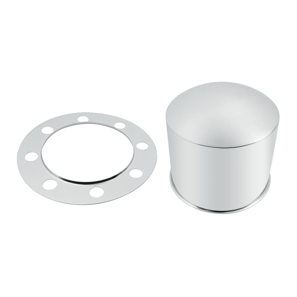 Chrome Dome Rear Axle Cover 2PC Kit For 33mm Nut Cover - Steel/Aluminum Wheel (8 Hole)